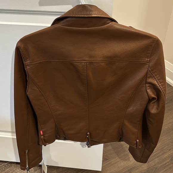 Levi’s Cognac Leather Jacket - Small - Picture 2 of 3